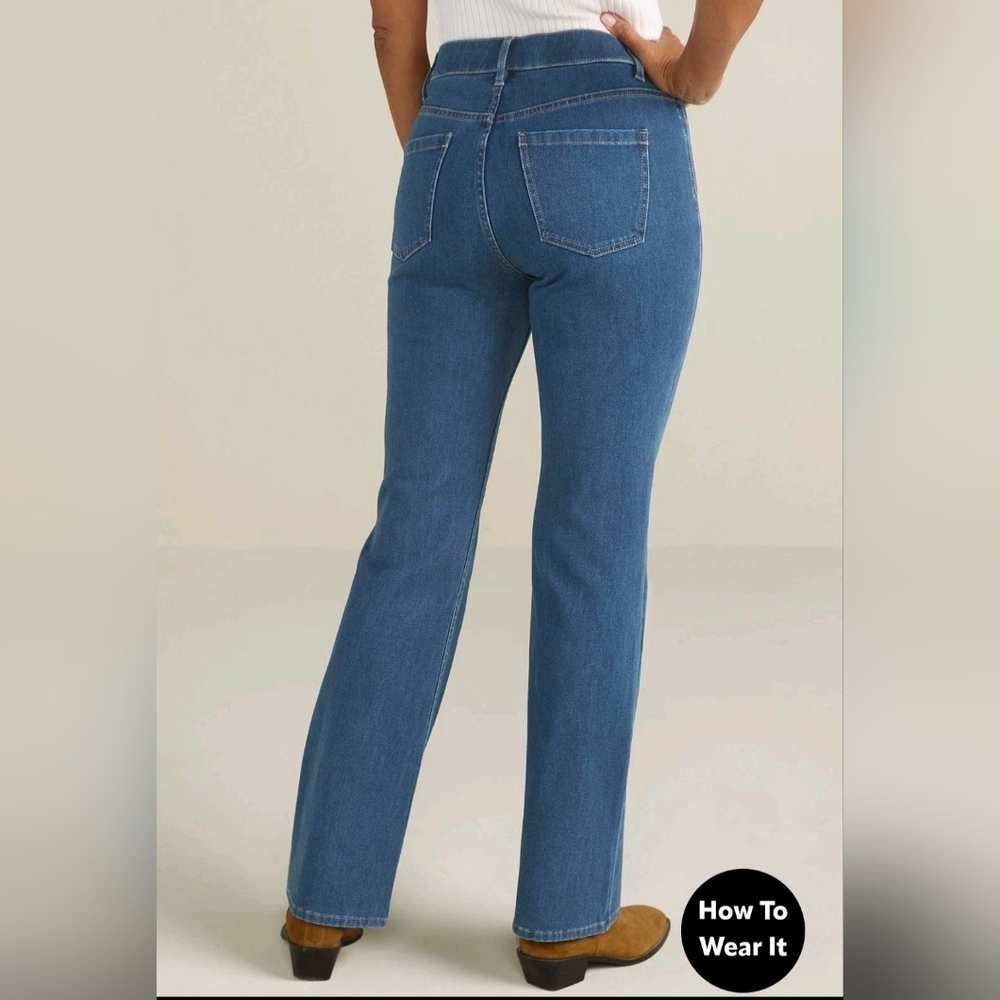 Soft surroundings ultimate pull on Bootcut jeans size XL stretch